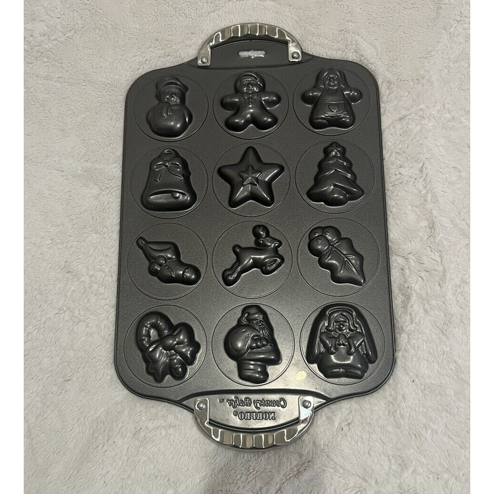 Norpro 12 Cavity Nonstick Christmas Cookie Cake Baking Candy Melting Sheet Pan - Picture 2 of 6